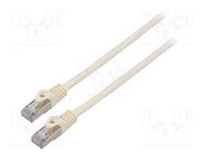 Patch cord; F/UTP; 6; stranded; CCA; PVC; white; 3m; 26AWG; Cores: 8 LANBERG