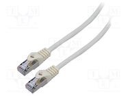 Patch cord; F/UTP; 6; stranded; CCA; PVC; white; 0.5m; 26AWG; Cores: 8 LANBERG