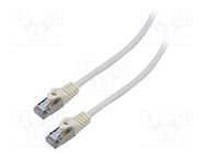 Patch cord; F/UTP; 6; stranded; CCA; PVC; white; 3m; 26AWG; Cores: 8 LANBERG