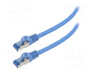 Patch cord; S/FTP; 6a; stranded; CCA; LSZH; blue; 0.25m; 26AWG LANBERG