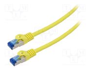 Patch cord; S/FTP; 6a; stranded; CCA; LSZH; yellow; 0.5m; 26AWG LANBERG