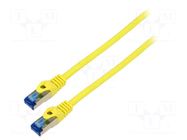 Patch cord; S/FTP; 6a; stranded; CCA; LSZH; yellow; 1m; 26AWG LANBERG