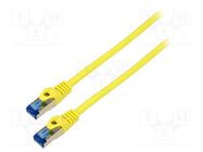 Patch cord; S/FTP; 6a; stranded; CCA; LSZH; yellow; 1.5m; 26AWG LANBERG