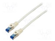 Patch cord; S/FTP; 6a; stranded; CCA; LSZH; white; 2m; 26AWG; Cores: 8 LANBERG