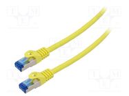 Patch cord; S/FTP; 6a; stranded; CCA; LSZH; yellow; 15m; 26AWG LANBERG
