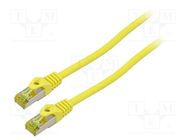 Patch cord; S/FTP; 6a; stranded; Cu; LSZH; yellow; 1m; 27AWG; Cores: 8 LANBERG