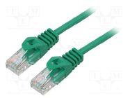 Patch cord; U/UTP; 5e; stranded; CCA; PVC; green; 2m; 26AWG; Cores: 8 LANBERG