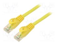 Patch cord; U/UTP; 5e; stranded; CCA; PVC; yellow; 2m; 26AWG; Cores: 8 LANBERG