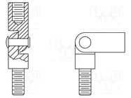 Screwed spacer sleeve; 15.9mm; Int.thread: UNC8-32; cylindrical KEYSTONE