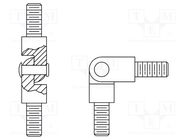 Screwed spacer sleeve; 12.7mm; Ext.thread: UNC8-32; cylindrical KEYSTONE