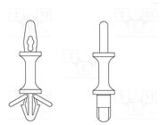 PCB distance; polyamide; L: 22.22mm; latch/latch; UL94V-0 KEYSTONE