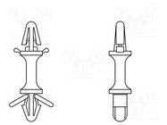 PCB distance; polyamide; L: 19.05mm; latch/latch; UL94V-0 KEYSTONE