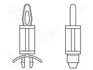 PCB distance; polyamide; L: 19.05mm; latch/latch; UL94V-0 KEYSTONE