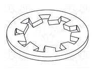 Washer; internally serrated KEYSTONE