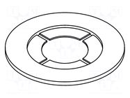 Washer; round; D=9.9mm; h=0.81mm; polyamide KEYSTONE