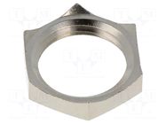 Nut; with earthing; PG9; brass; 18mm; Thread: PG; Plating: nickel LAPP