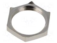 Nut; with earthing; PG13,5; brass; 23mm; Thread: PG; Plating: nickel LAPP