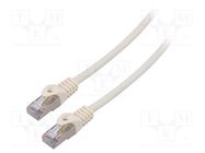 Patch cord; F/UTP; 6; stranded; CCA; PVC; white; 1m; 26AWG; Cores: 8 LANBERG