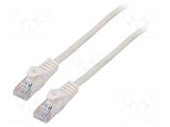 Patch cord; U/UTP; 5e; stranded; CCA; PVC; white; 0.5m; 26AWG; 1pcs. LANBERG