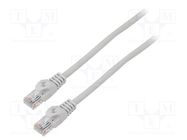 Patch cord; U/UTP; 6; stranded; CCA; PVC; grey; 1.5m; 26AWG; Cores: 8 LANBERG