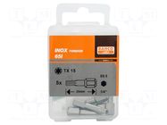 Screwdriver bit; Torx®; TX15; Overall len: 25mm; 5pcs; 1/4" BAHCO
