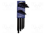 Wrenches set; inch,hex key,spherical; 13pcs. IRIMO
