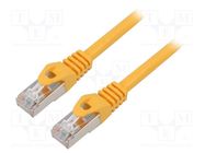 Patch cord; F/UTP; 6; stranded; CCA; PVC; yellow; 1m; 26AWG; Cores: 8 LANBERG