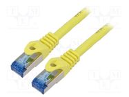 Patch cord; S/FTP; 6a; stranded; CCA; LSZH; yellow; 5m; 26AWG LANBERG