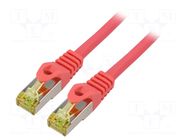 Patch cord; RJ45 plug,both sides; S/FTP; 6a; stranded; Cu; 0.5m LANBERG