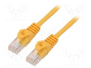 Patch cord; U/UTP; 5e; stranded; CCA; PVC; orange; 1.5m; 26AWG; 1pcs. LANBERG