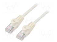 Patch cord; U/UTP; 5e; stranded; CCA; PVC; white; 1.5m; 26AWG; 1pcs. LANBERG