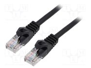 Patch cord; U/UTP; 5e; stranded; CCA; PVC; black; 3m; 26AWG; Cores: 8 LANBERG