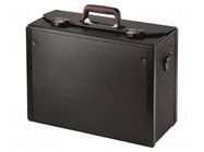 Case; tool case; black; polyetylene,natural leather; top line PARAT