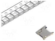 Connector: for cards; microSD; push-push; SMT; gold flash; PIN: 8 GCT