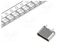 Connector: USB C; socket; SMT; PIN: 16; vertical; top board mount GCT