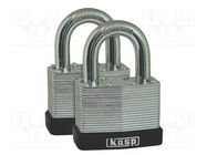 Padlock; shackle; Protection: medium (level 6); A: 40mm; C: 22mm KASP