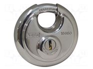 Padlock; round,shackle; stainless steel; A: 60mm; B: 13mm; C: 8mm KASP