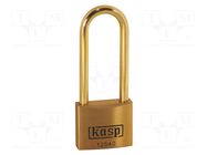 Padlock; shackle; brass; Protection: low (level 4); A: 40mm; B: 63mm KASP