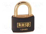 Padlock; shackle; brass; Protection: low (level 4); A: 40mm; B: 21mm KASP