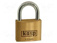 Padlock; shackle; Protection: low (level 5); brass; A: 40mm; C: 22mm KASP