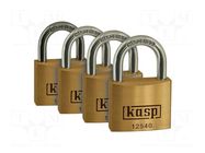 Padlock; shackle; Protection: low (level 5); brass; A: 40mm; C: 22mm KASP