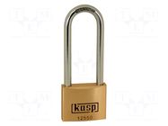 Padlock; shackle; brass; Protection: medium (level 7); A: 50mm KASP