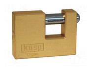 Padlock; mandrel; brass; Protection: high (level 11); A: 90mm KASP