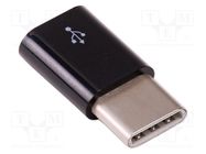 Accessories: adapter; black; USB B micro socket,USB C plug RASPBERRY PI