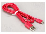 Accessories: connection cable; 1m; Colour: red RASPBERRY PI