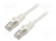 Patch cord; F/UTP; 6; stranded; CCA; PVC; white; 2m; 26AWG; Cores: 8 LANBERG