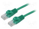 Patch cord; U/UTP; 6; stranded; CCA; PVC; green; 0.25m; 26AWG; 10pcs. LANBERG