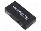 Splitter; HDMI 1.4; black; Input: DC socket,HDMI socket QOLTEC