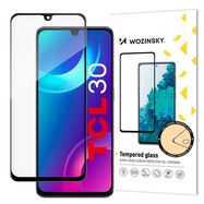 Wozinsky super durable Full Glue tempered glass full screen with Case Friendly TCL 30 black frame, Wozinsky