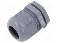 Cable gland; M16; 1.5; IP68; polyamide; grey; Entrelec TE Connectivity